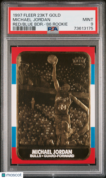 Michael Jordan 1997 Fleer 23kt Gold PSA 9