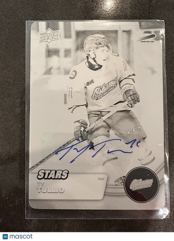 2021-22 Upper Deck CHL Tyler Tullio black printing playe auto one of one #336