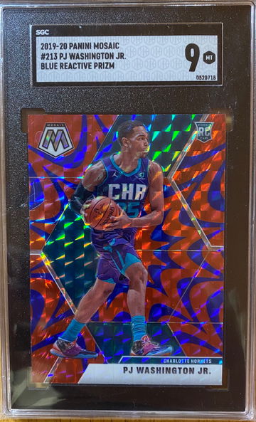 2019 Panini Mosaic PJ Washington Jr Blue Reactive Prizm SGC 9