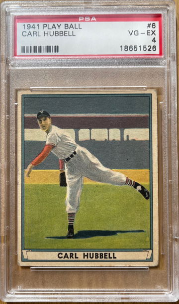 1941 Play Ball Carl Hubbell PSA 4