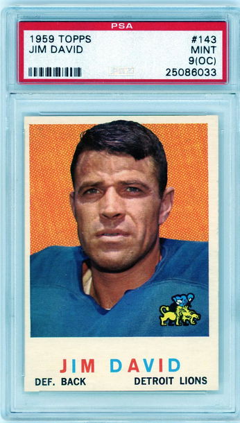 1959 Topps Jim David #143 PSA 9(OC)