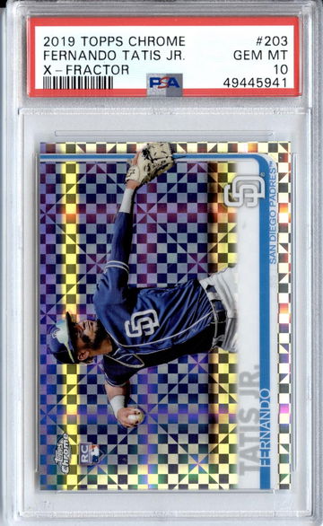 2019 Topps Chrome X-Fractors #203 Fernando Tatis Jr. PSA 10