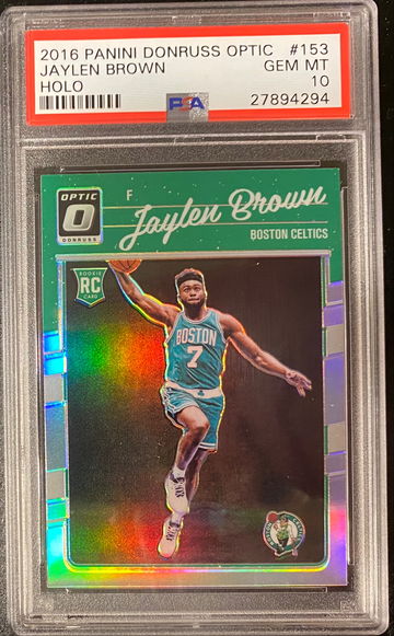 2016-17 Optic Jaylen Brown Optic Holo Prizm Rc PSA 10