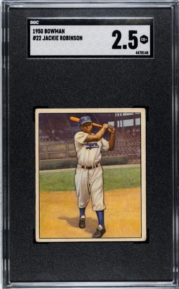 1950 Bowman #22 Jackie Robinson SGC 2.5