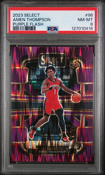 2023 Panini Select Purple Flash Amen Thompson #96 /175 PSA 8