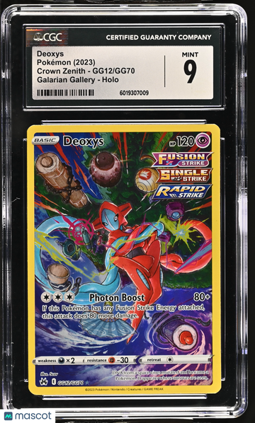 2023 Pokémon Crown Zenith Deoxys Galarian Gallery CGC 9 #GG12/GG70