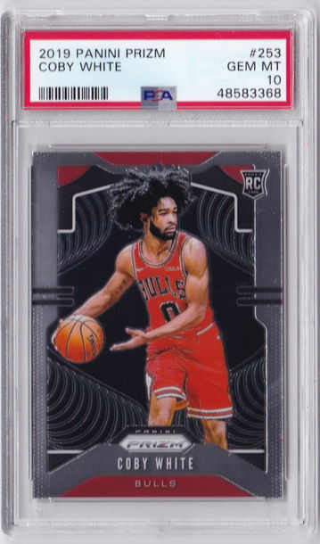 Coby White 2019 Prizm PSA 10 Rookie