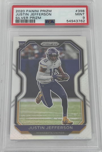 2020 Panini Prizm Justin Jefferson Silver Prizm PSA 9 Mint