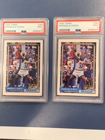 2x Psa 9 1992 Topps Shaquille O’Neal 362
