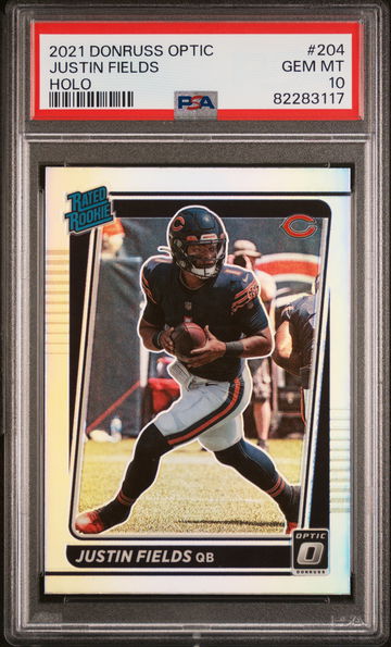 2021 Panini Donruss Optic Holo Justin Fields #204 RC PSA 10