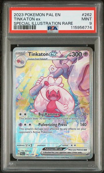 2023 Pokemon Scarlet and Violet Paldea Evolved Special Illustration Rare Tinkaton Ex #262 PSA 9