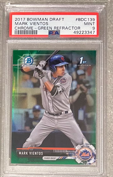2017 Mark Vientos Green Refractor PSA9 