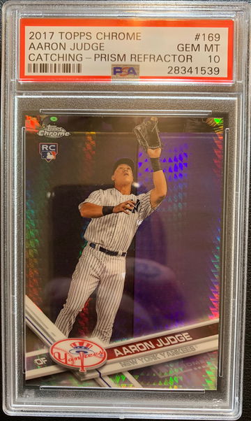 2017 Topps Chrome Aaron Judge Prism Refractor PSA 10