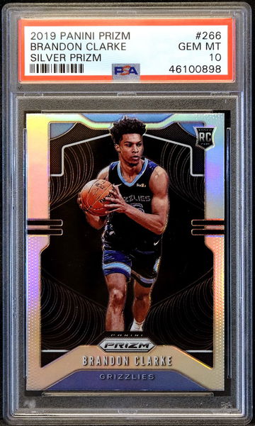 2019 Brandon Clarke Rookie RC 🔥 Panini Silver Prizm #266 🔥 PSA 10 - GEM MINT