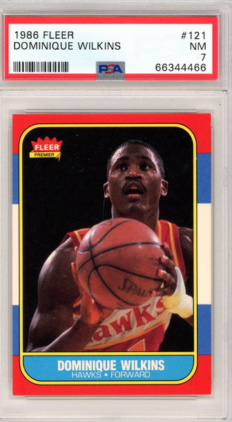 1986 Fleer Dominique Wilkins PSA 7