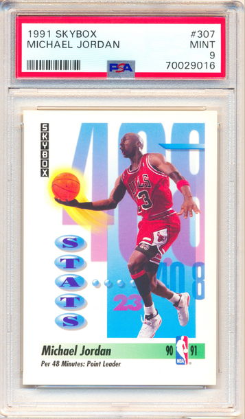 1991 Skybox #307 Michael Jordan PSA 9