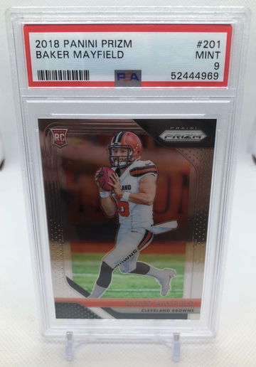 2018 Panini Prizm Baker Mayfield #201 PSA 9