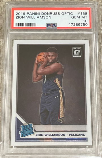 2019 Donruss Optic Rated Rookie Zion Williamson PSA 10