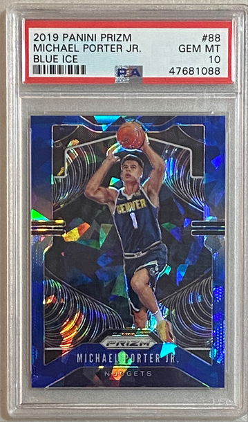 2019 Prizm Michael Porter JR Blue Ice 3/99 PSA 10