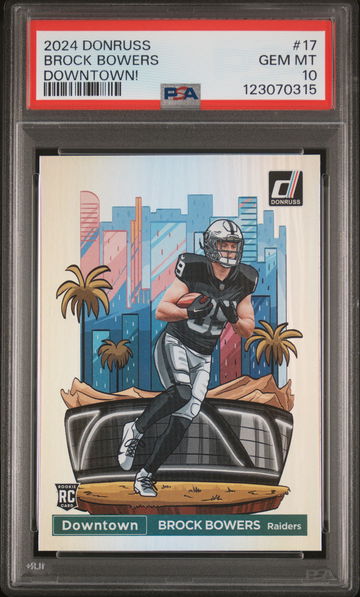 2024 Donruss Downtown Brock Bowers #17 PSA 10