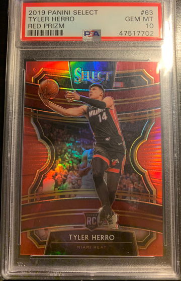 Tyler Herro Select Red Prizm PSA 10