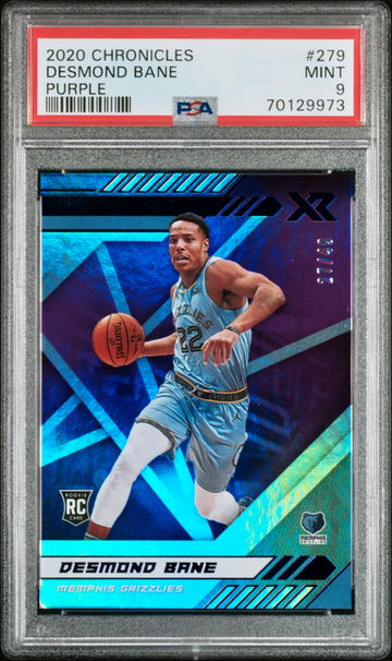 2020 Panini Chronicles XR Purple Desmond Bane 27/49 PSA 9 Mint RC Rookie Memphis