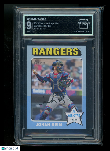 2024 Topps Heritage Mini Light Blue Border Jonah Heim #22 /25 AL All-Star Arena Club 9