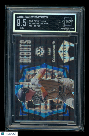 2021 Panini Mosaic Debuts Reactive Blue Jake Cronenworth #PD15 /99 Debuts Arena Club 9.5