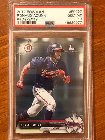 2017 Bowman Prospects Ronald Acuna #BP127 PSA 10