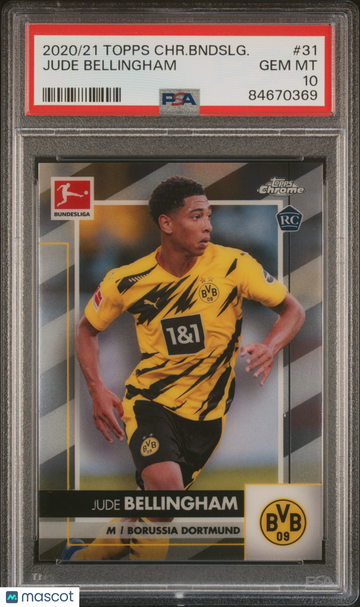 2020 Topps Chrome Bundesliga Jude Bellingham #31 PSA 10