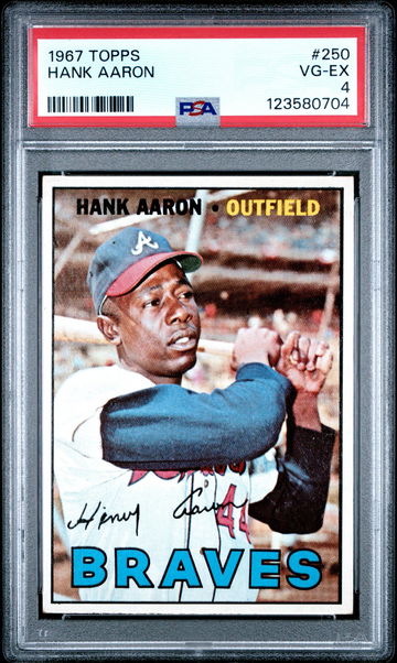 1967 Topps Hank Aaron #250 PSA 4