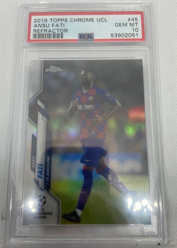2019 Topps Chrome Ansu Fati Refractor PSA 10