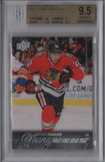 2015 Upper Deck Young Guns #221 Artemi Panarin BGS 9.5 Gem Mint