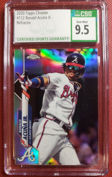 Ronald Acuna Jr #112 - 2020 Topps Chrome Refractor CGS 9.5 Gem Mint
