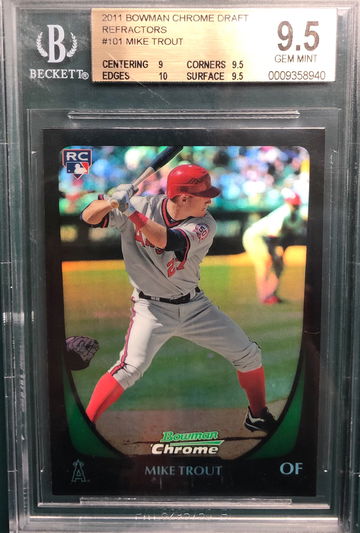 Mike Trout Bowman Chrome Draft Refractor BGS 9.5