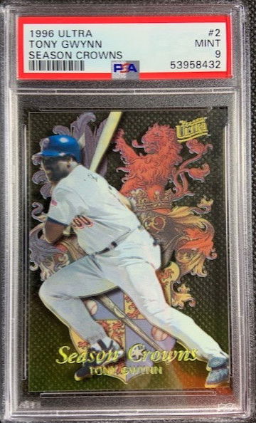 1996 Fleer Ultra Season Crowns #2 Tony Gwynn Card Graded PSA 9 Mint Rare