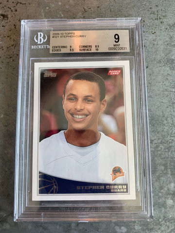 2009-10 Topps Rookie Stephen Curry BGS 9