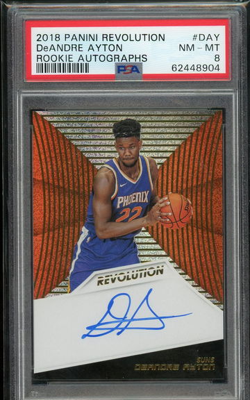 2018 Revolution DeAndre Ayton Rookie Autographs PSA 8
