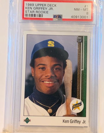 Ken Griffey Jr 1989 Upper Deck RC PSA 8