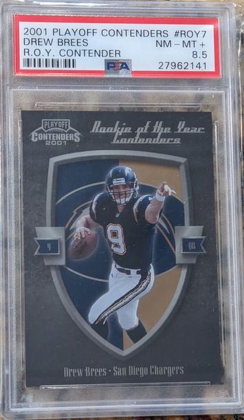 2001 Playoff Contenders Rookie of the Year Contender Drew Brees ROY7