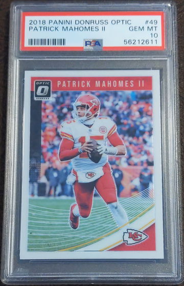 2018 Donruss Optic, #49, Patrick Mahomes, PSA 10