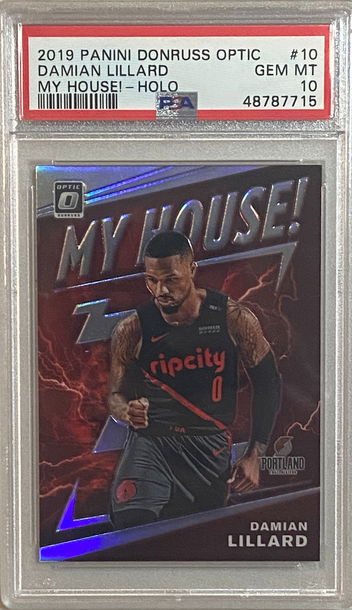 2019 Optic Damian Lillard My House - Holo PSA 10