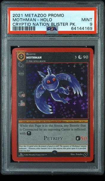 🦋⭐️ 2021 Metazoo Promo MOTHMAN Full Holo PSA 10 Cryptid Nation Blister Pack 🚨