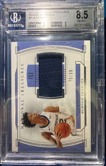 Ja Morant 2019 National Treasures 75/99 