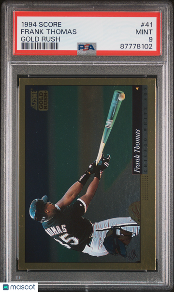 1994 Score GOLD RUSH Baseball Frank Thomas #41 PSA 9 87778102