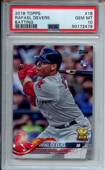 2018 Topps Rafael Devers RC PSA 10 #18 Red Sox