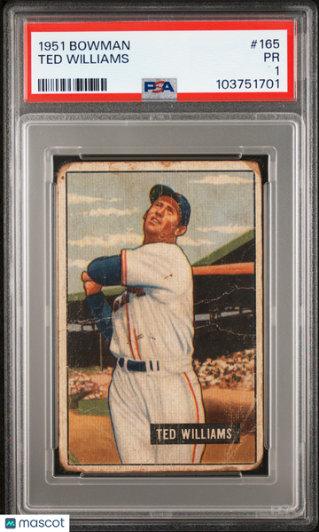 1951 Bowman Ted Williams #165 PSA 1