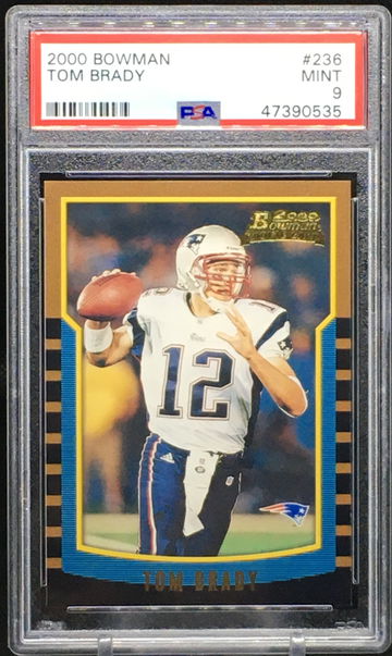 2000 Bowman Tom Brady RC Rookie PSA 9