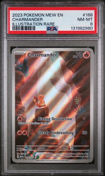 2023 Pokemon Scarlet and Violet 151 Illustration Rare Charmander #168 PSA 8