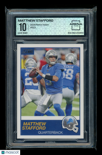 2019 Panini Score Matthew Stafford #213 Arena Club 10